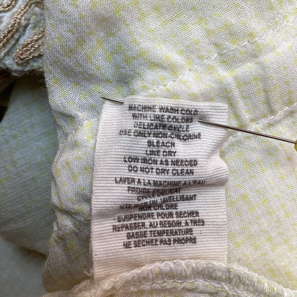 Free People Cream Embroidered Tunic Top Womens 10 Tie-Front - Picture 9 of 10